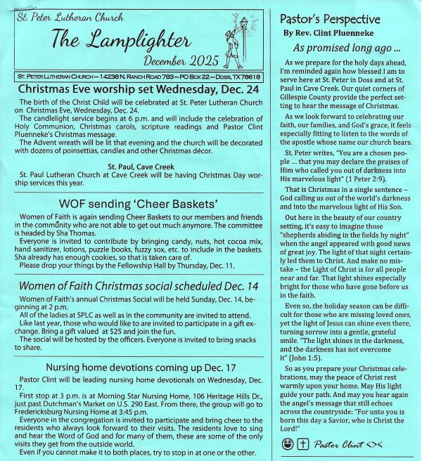 St Peter Lamplighter Dec 25